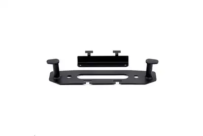 Warn WARN - This black fairlead mounting plate fills the gap in the factory bumper, and features stanchions for winch rope and hook. Plus, it includes a license p