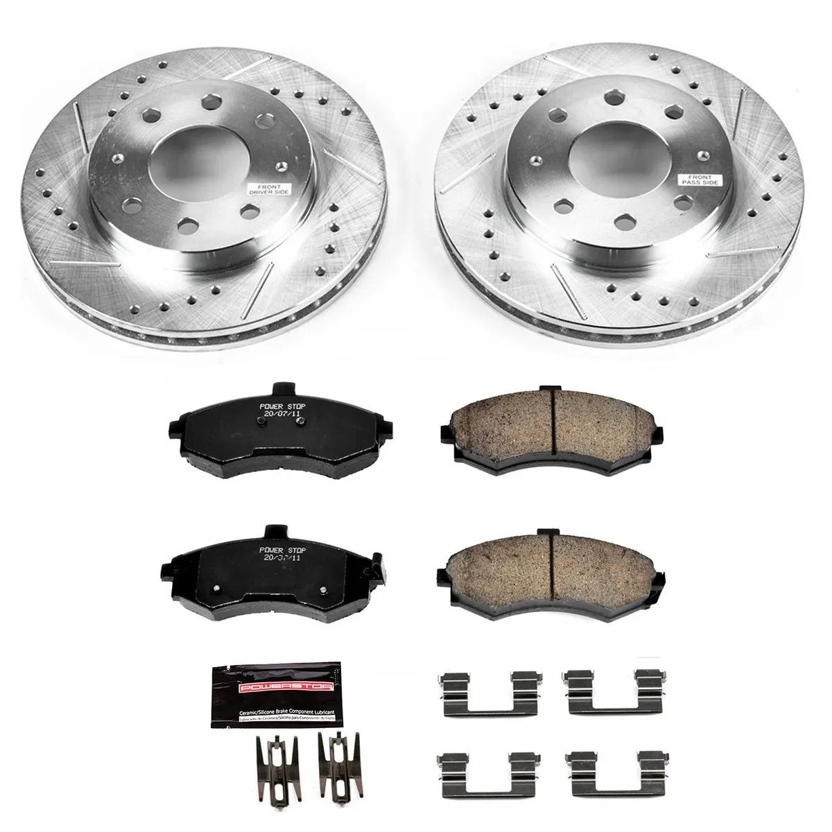 Z23 Evolution Sport Upgrade Kit: Drilled/Slotted Rotors; Carbon-Fiber Ceramic Pads W/Hardware product image