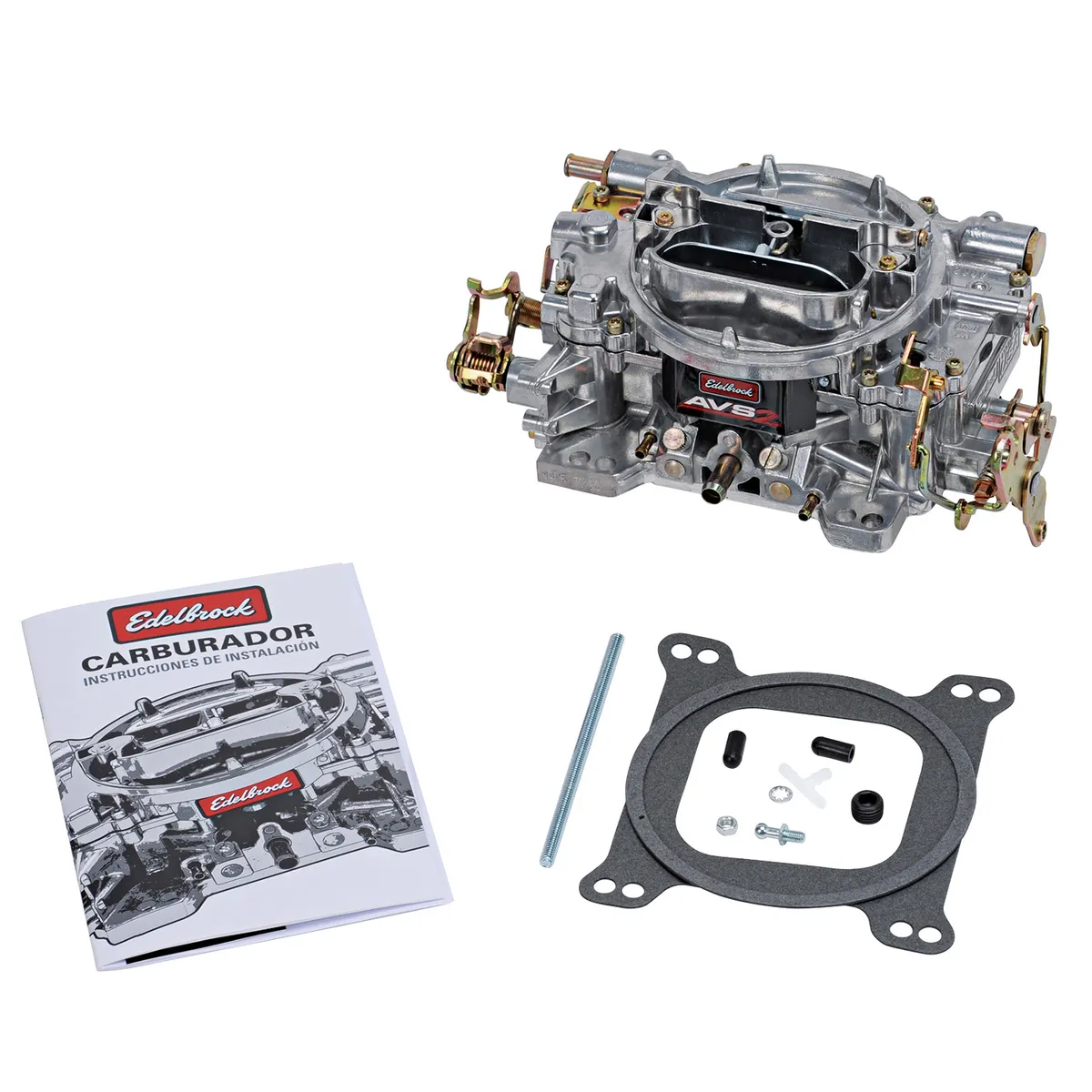 Edelbrock 1902 AVS2 500 CFM #1902 Carburetor with Manual Choke in Satin (non-EGR) product image