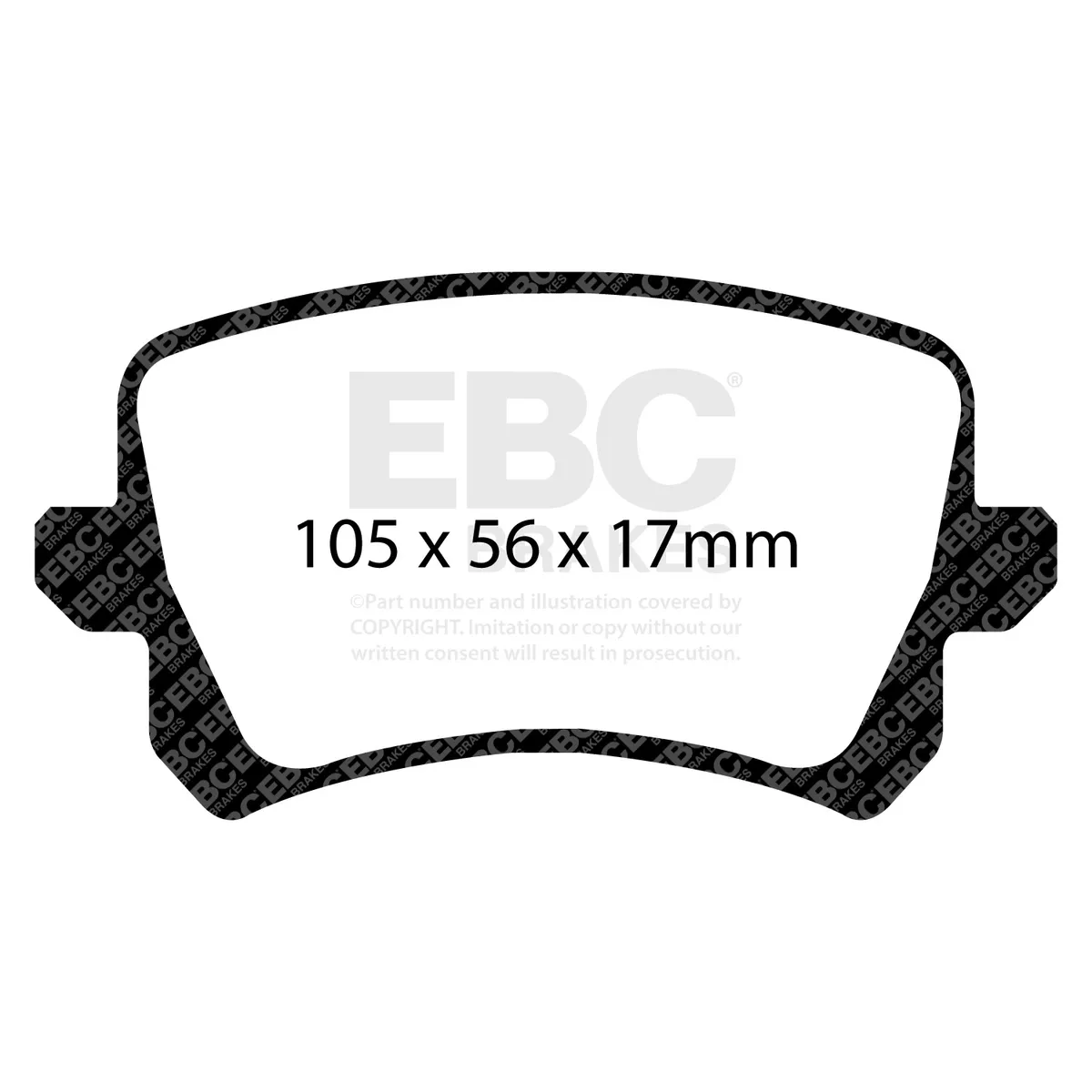EBC Brake Pad Disc Rotor Kit; Set Of Redstuff 3000 Series Brake Pads/Pair Of 2-Piece Fully-Floating Brake Rotors; product image