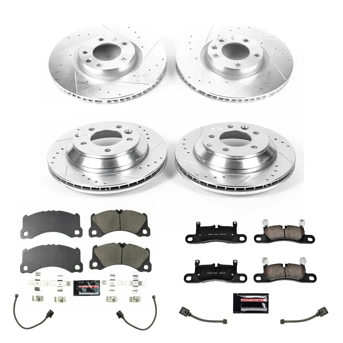 Z23 Evolution Sport Upgrade Kit: Drilled/Slotted Rotors; Carbon-Fiber Ceramic Pads W/Hardware; Pad Sensors product image
