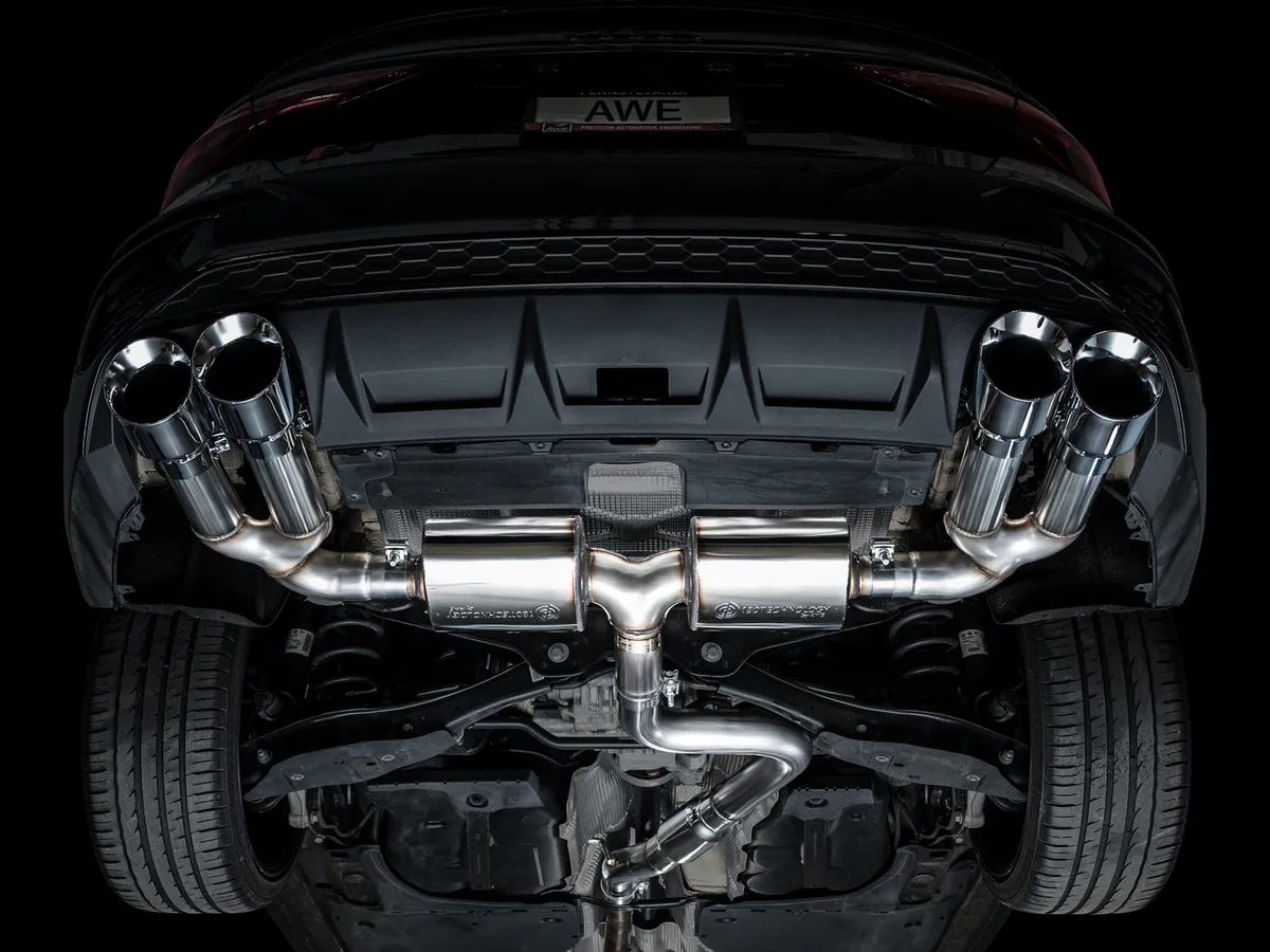 AWE Track Edition Exhaust for Audi 8Y S3 - Chrome Silver Tips product image