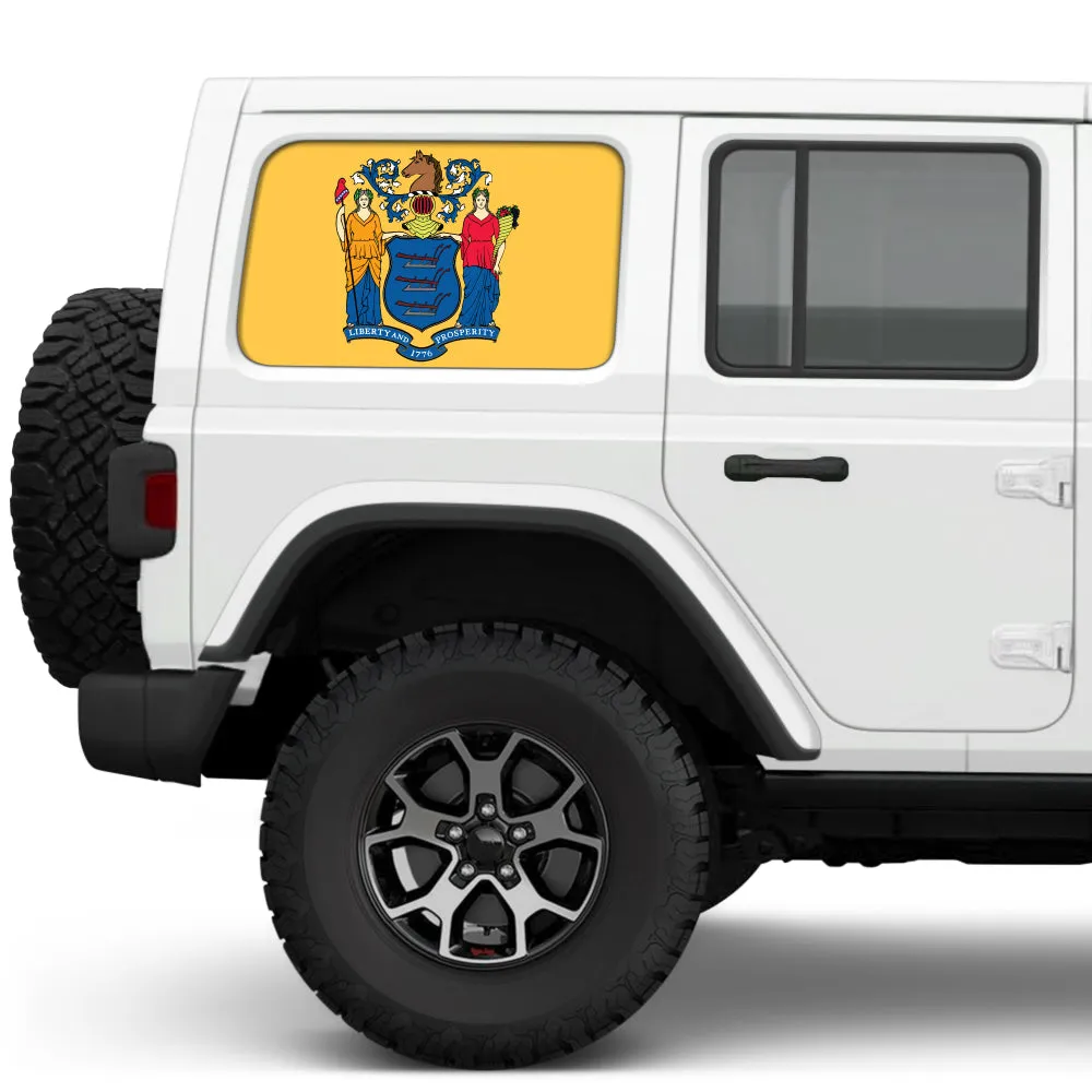 New Jersey State Flag Side Windows Printed Vinyl Decal product image