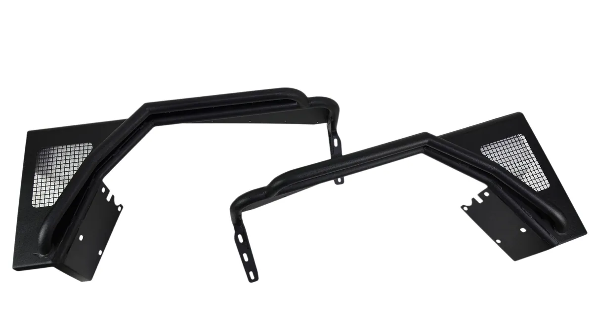 Jeep TJ Tube Fenders Front 3 Inch Flare 97-06 Wrangler TJ Steel Black Textured Powdercoat Fishbone Offroad product image