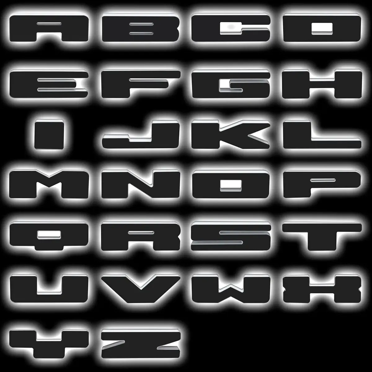 ORACLE Lighting Universal Illuminated LED Letter Badges - Matte White Surface Finish - A product image