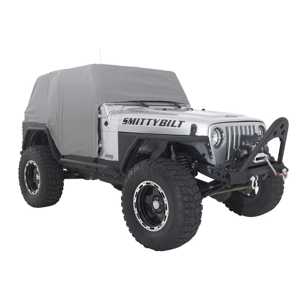 Smittybilt 9206 Wrangler Yj/Tj Waterresistant Cab Cover W/Door Flaps; Gray