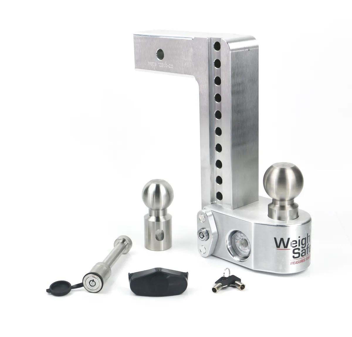 Weigh Safe 10in Drop Hitch With 2.5in Shank (10k/18.5k Gross Tongue Weight Rating) With Ws05 Keyed Alike