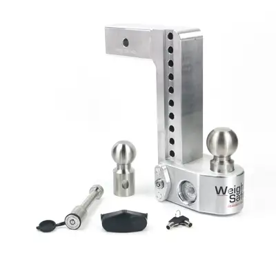 Weigh Safe 10in Drop Hitch With 2.5in Shank (10k/18.5k Gross Tongue Weight Rating) With Ws05 Keyed Alike