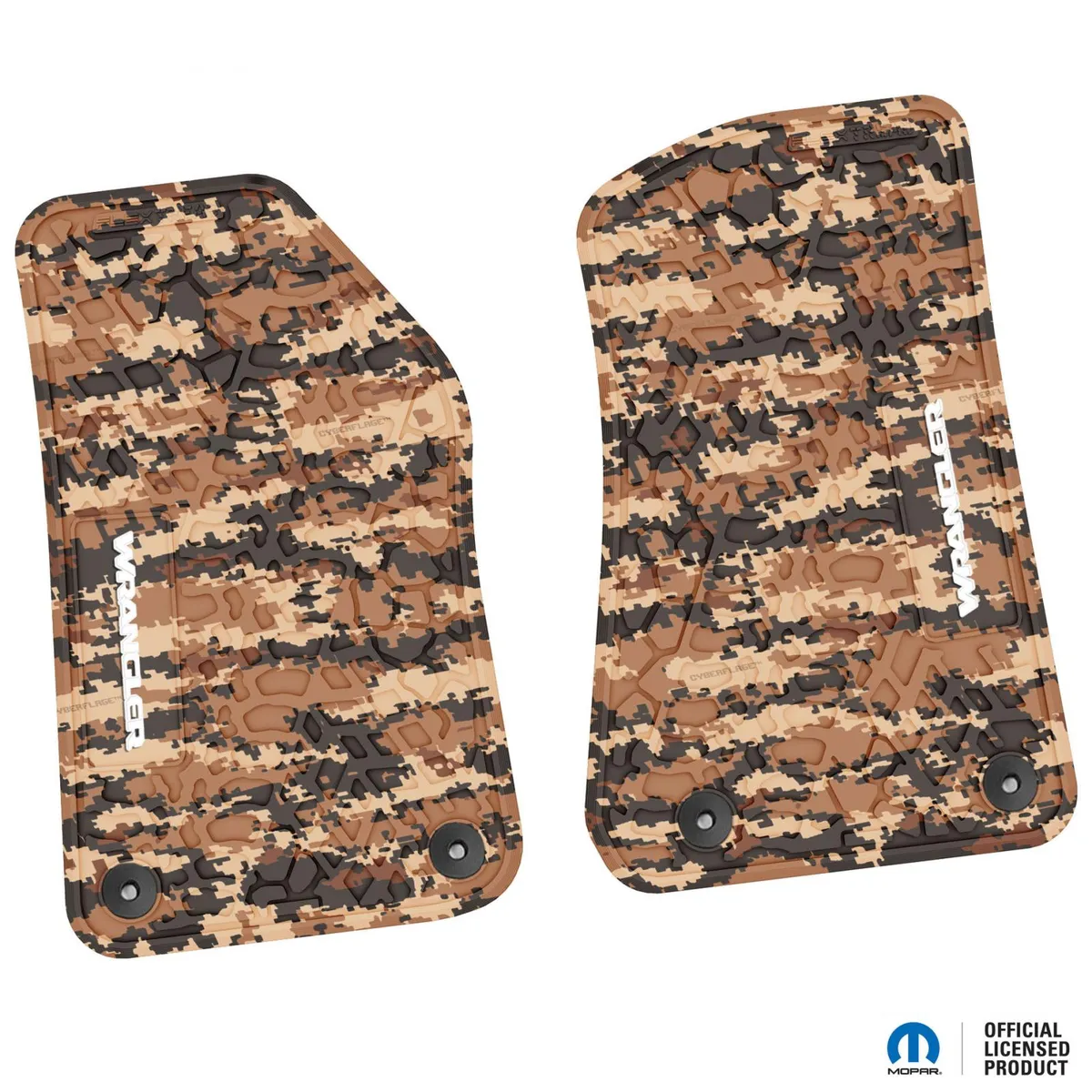 18-24 Jeep JL 2 Dr Front -Tire Tread/Scorched Earth Scene w/ Wrangler Insert - Black w/ Red Insert product image