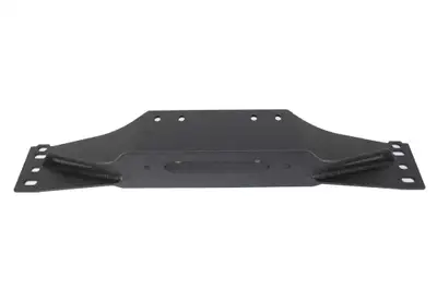 Fishbone Offroad Jeep TJ Winch Plate Steel 97-06 Wrangler TJ Black Textured Powdercoat Piranha Series Fishbone Offroad