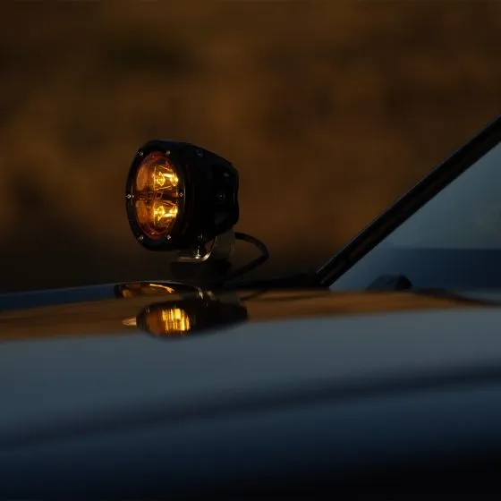 360-Series LED Off-Road Light; 4 in.; Spot Beam; w/Amber Pro Lens; Pair; product image