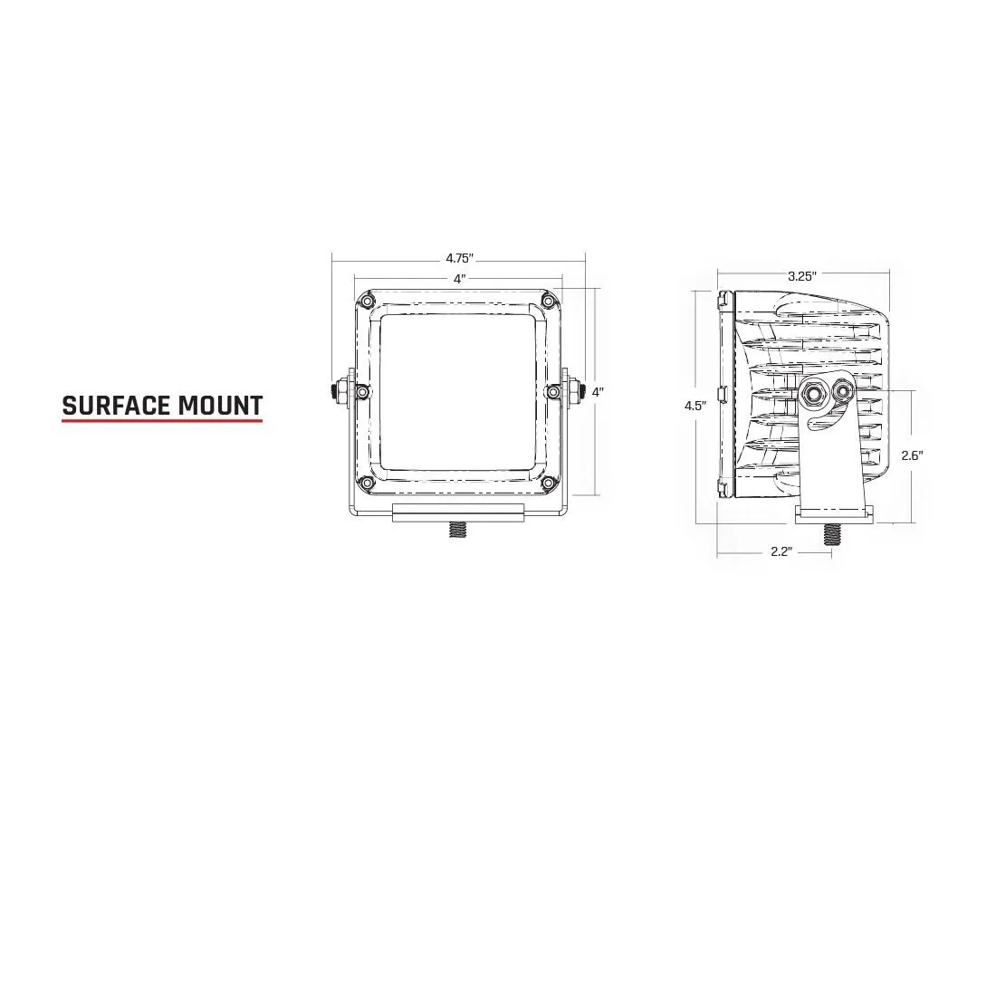 Rigid D-Xl Pro LED Light, Driving Optic, Surface Mount, Black Housing, Pair product image