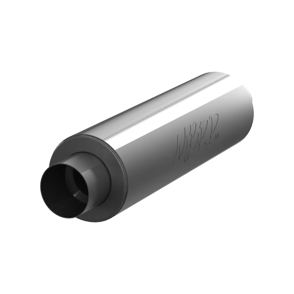 Garage Parts XP Series Muffler; 5 in. Inlet/Outlet Diameter; 5 in. x 24 in. Body; 31 in. Overall Length; Single; T409 Stainless Steel; product image