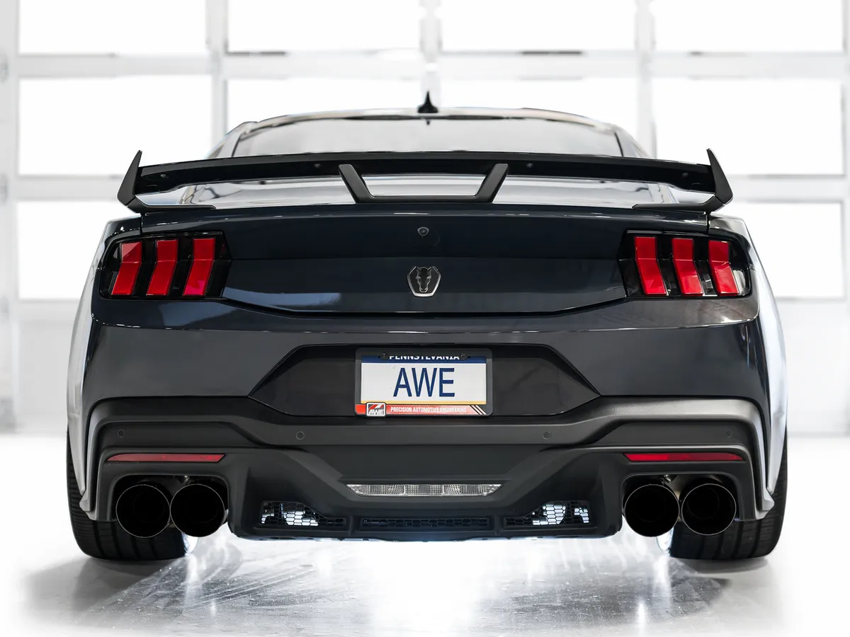AWE SwitchPath™ Exhaust for S650 Ford Mustang Dark Horse - Quad Diamond Black Tips product image