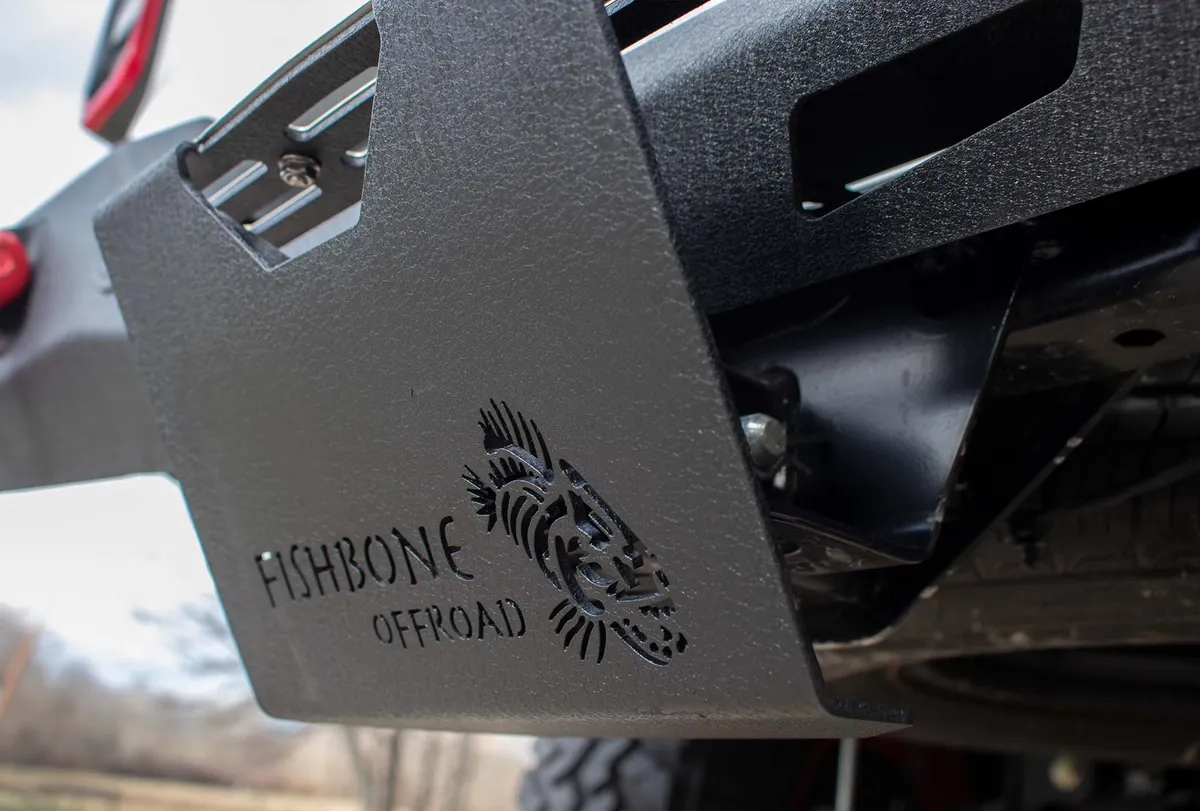 Hitch Mounted Step for 2 Inch Receiver Black Powdercoat Steel Fishbone Offroad product image
