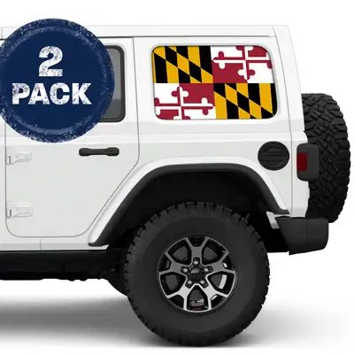 Under The Sun Inserts Maryland State Flag Side Windows Printed Vinyl Decal