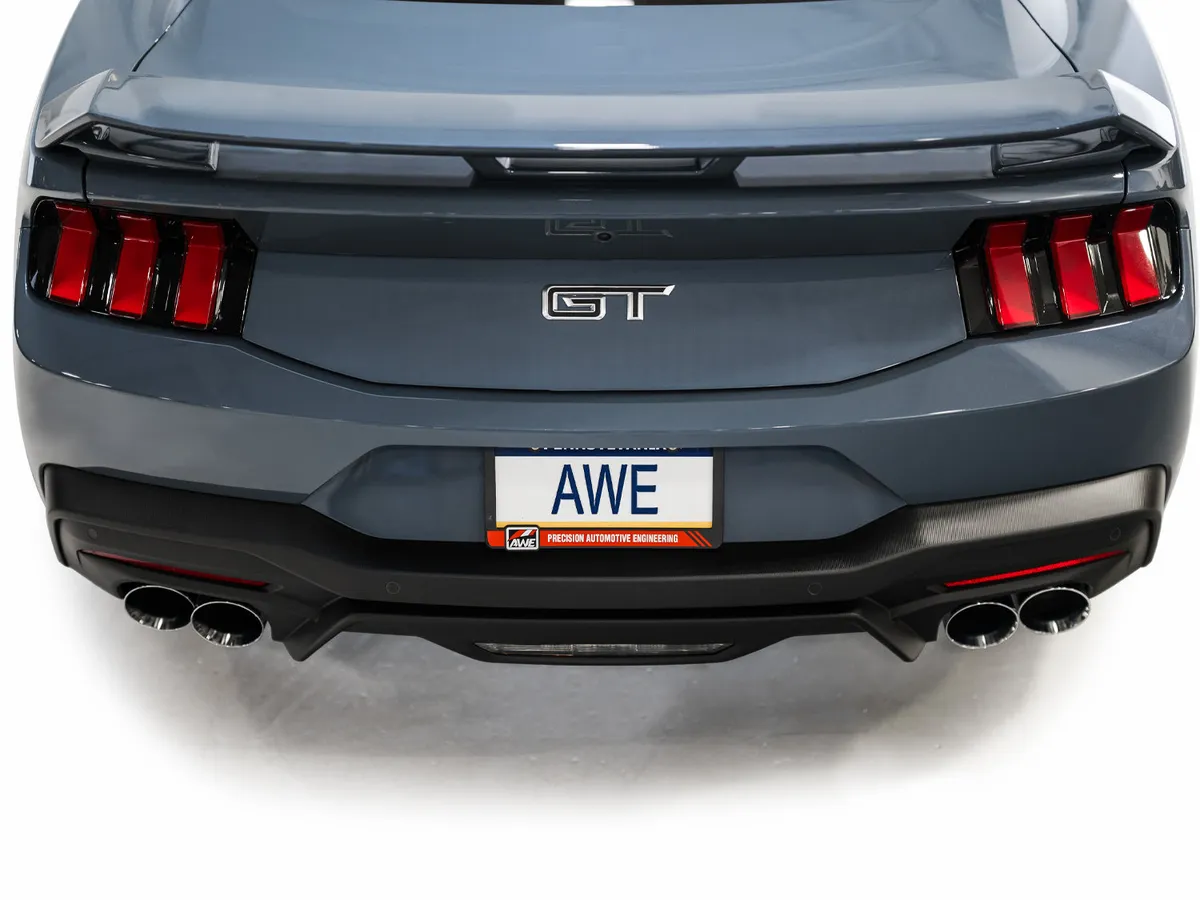 AWE SwitchPath™ Exhaust for S650 Ford Mustang GT Fastback - Quad Chrome Silver Tips product image