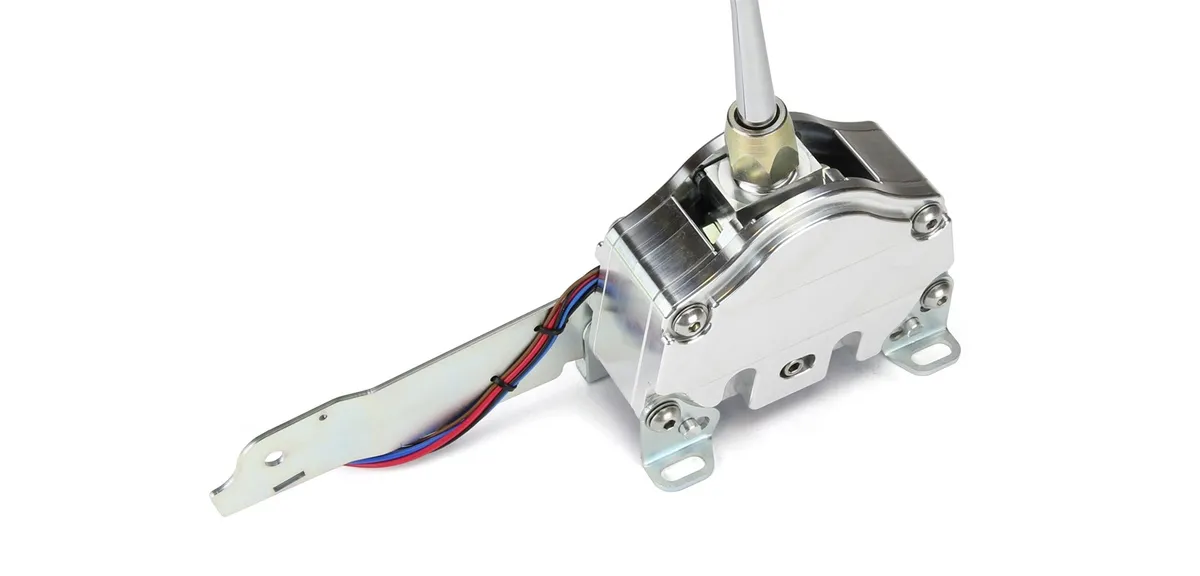 Electronic Sport Shifter; Floor; 6 in. Lever; Mushroom Shifter Knob; For Use w/4L80 Transmission; Incl. Lever/Brackets/Neutral Safety Switch/Hardware; product image