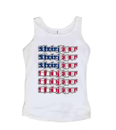 Steinjager Steinjäger White with USA Flag Tank Tops Size S