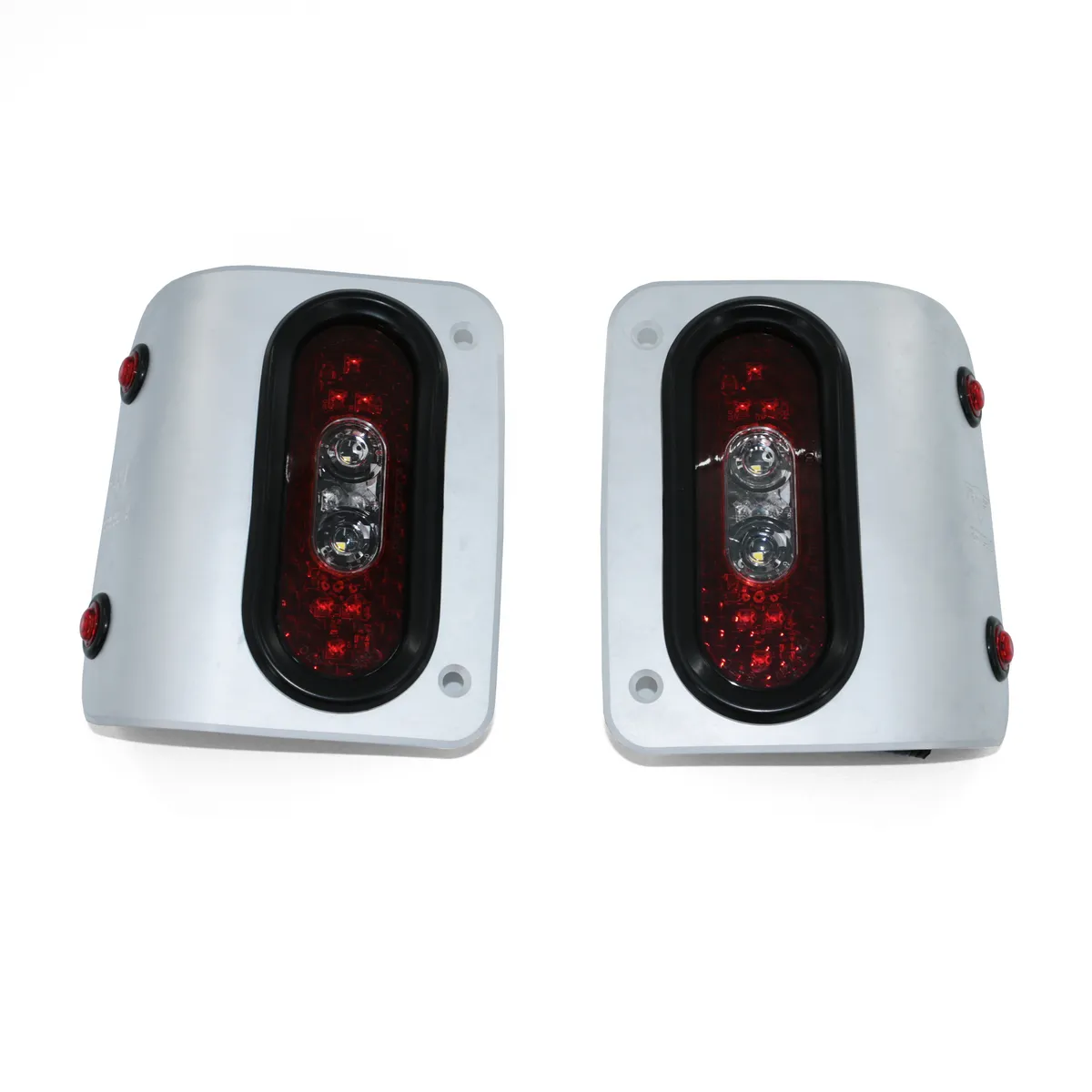 Jeep JL/JLU Wrangler Off Road LED Tail Light Kit - Raw Aluminum product image