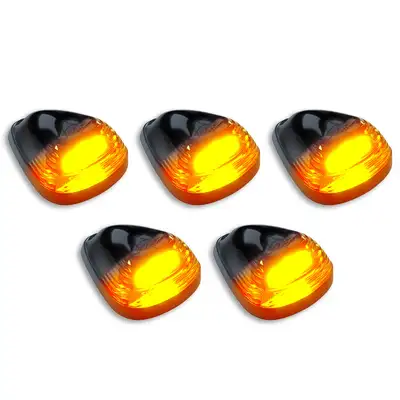 Recon Accessories Ford 99-16 Superduty 5-Piece Set Smoked Lens with White and Amber Strobe LEDs and White or Amber Running Light LEDs -