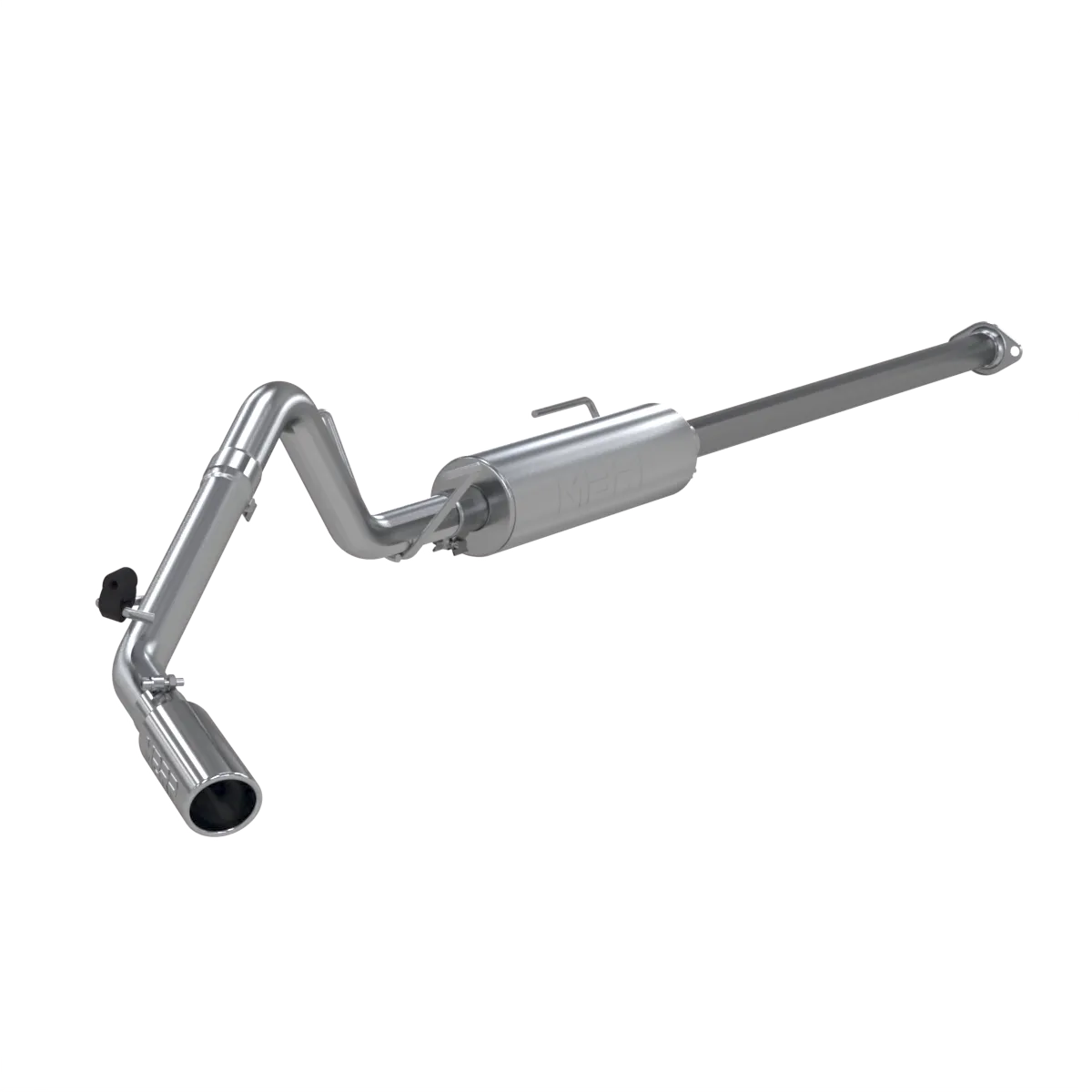 Armor Lite Cat Back Exhaust System; 2.5 in.; Incl. Extension Pipe/Muffler/Over Axle Pipe/Tailpipe/Hardware/3.5 in. OD Tips; Single Side Exit; Aluminized; product image