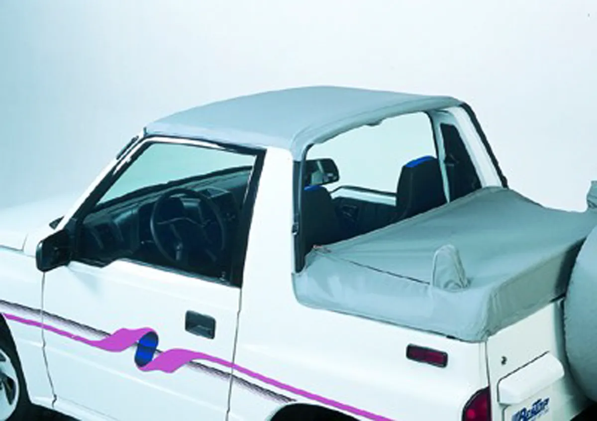 Black Denim Bikini Top Bikini Top, Strapless Geo/Suzuki 88-94 Tracker/Sidekick; Targa (standard length); Must have factory soft top windshield header product image