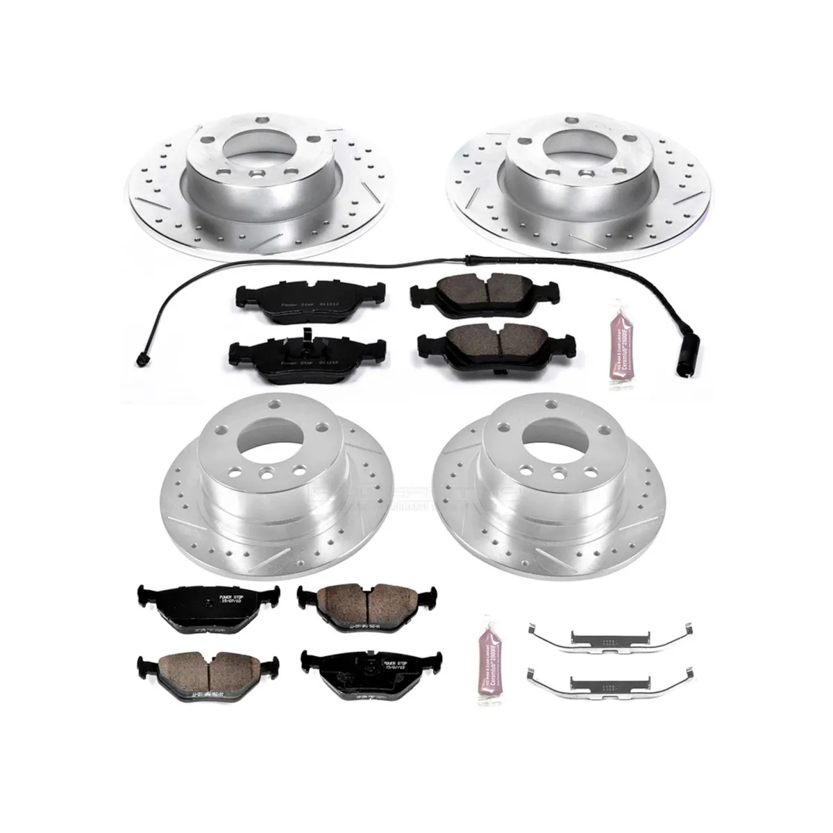 Z23 Evolution Sport Upgrade Kit: Drilled/Slotted Rotors; Carbon-Fiber Ceramic Pads W/Hardware; Pad Sensors product image