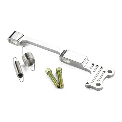 Lokar Throttle/Kickdown Cable Mounting Bracket; Fits w/Street Demon Carb; Incl. Return Springs; Billet Aluminum; Brushed Finish;