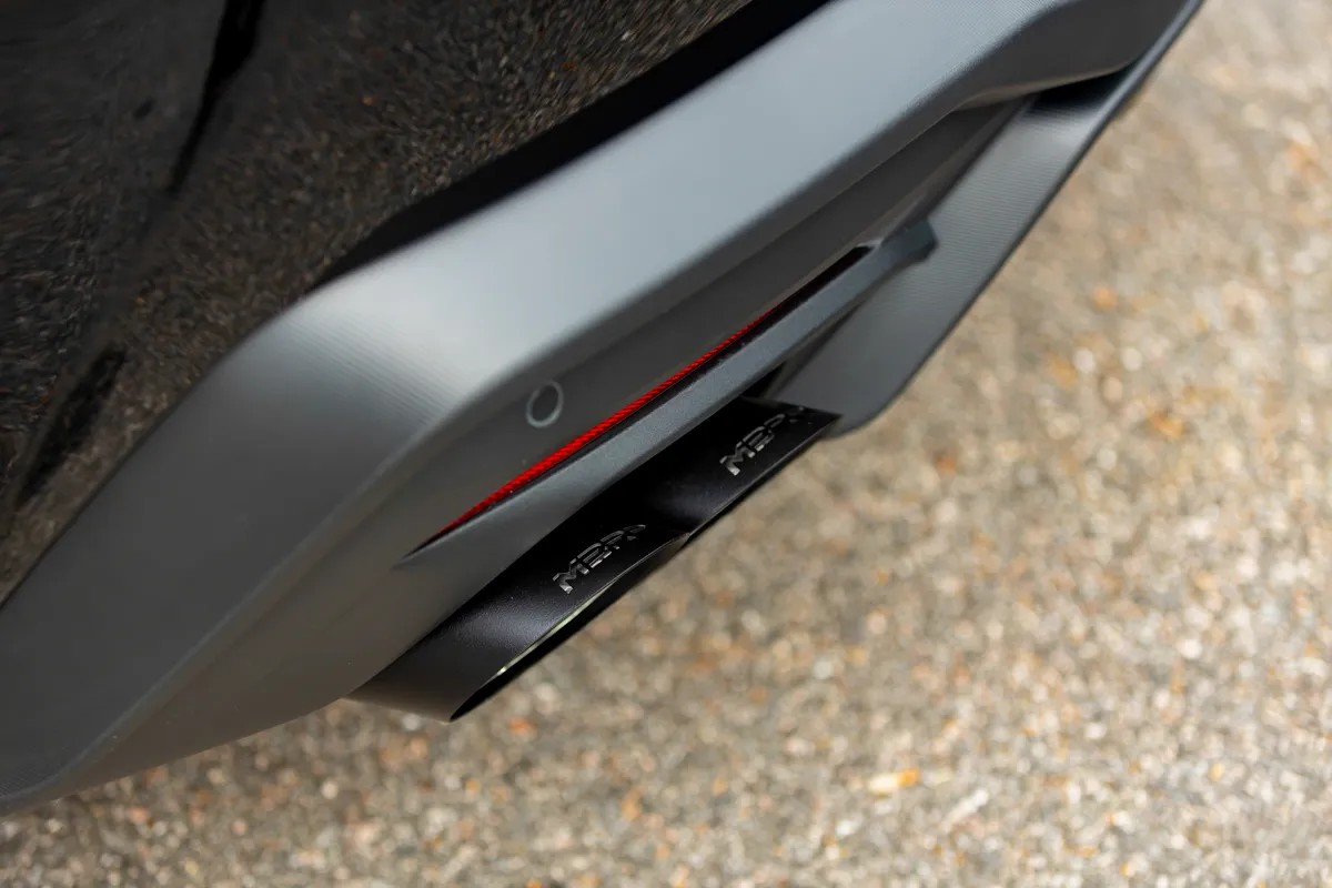 Black-Coated 4 Inch Quad Tip Cover Kit for 2015-Up Ford Mustangs with Quad Tips MBRP product image