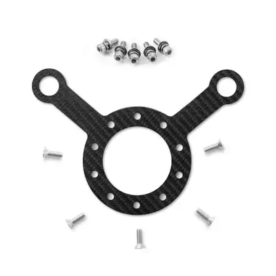 Grant Steering Wheel Switch Plate; 2 Hole; For Use w/3mm Steering Wheel; Low Gloss; Carbon Fiber;