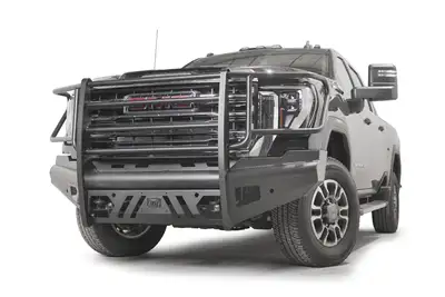 Fab Fours 24c Sierra 2500/3500hd Steel Elite Sensor Front Bumper w/ Full Guard Matte Black