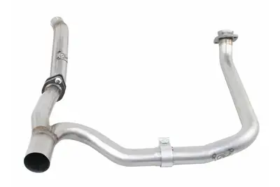 aFe Power aFe POWER Twisted Steel Loop Delete Down-Pipe & Y-Pipe 2-2.5in Aluminized Exhaust System - JK 4DR 3.6L