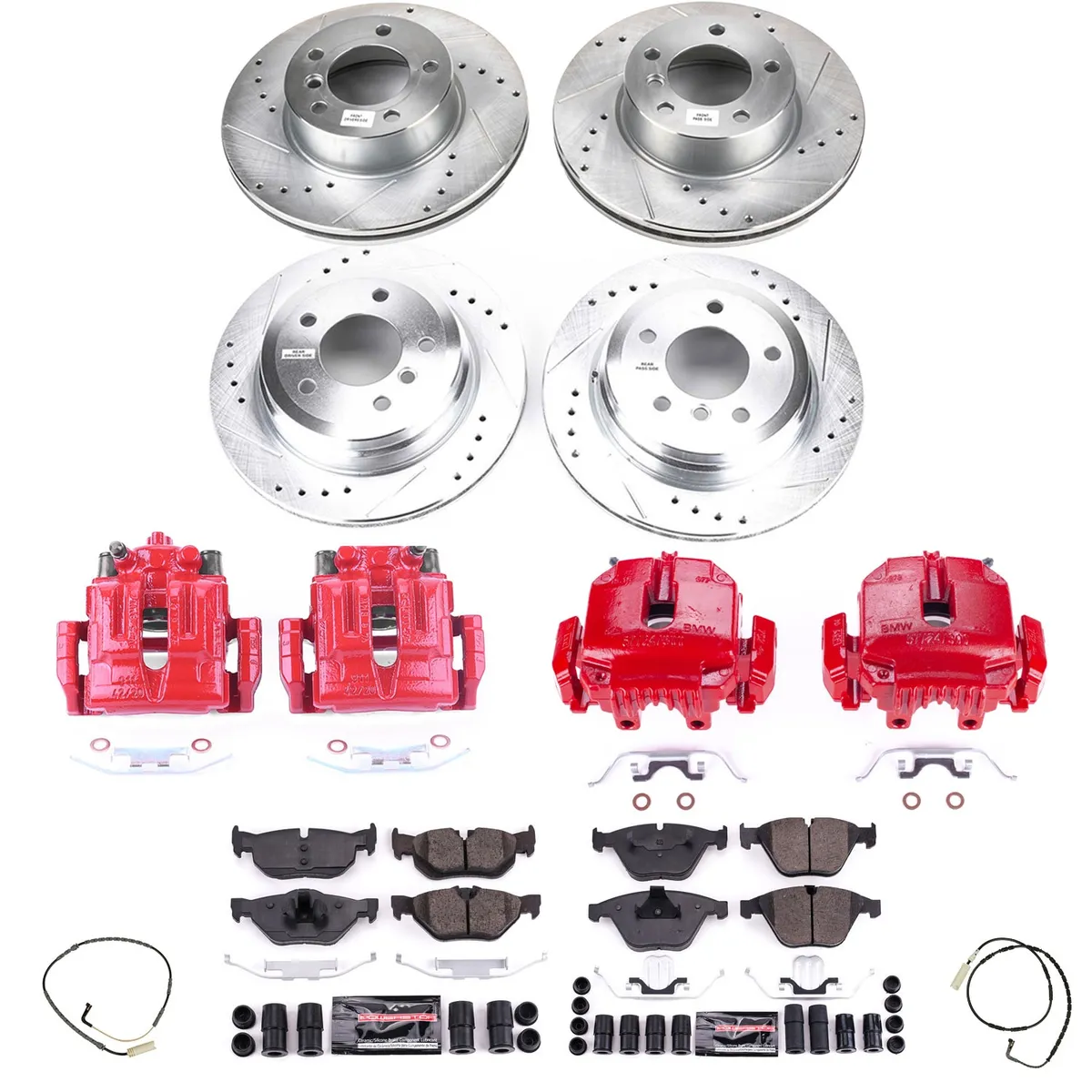 Z23 Evolution Sport Upgrade Kit: Drilled/Slotted Rotors; Carbon-Fiber Ceramic Pads; Pad Sensors; Powder Coated Calipers product image