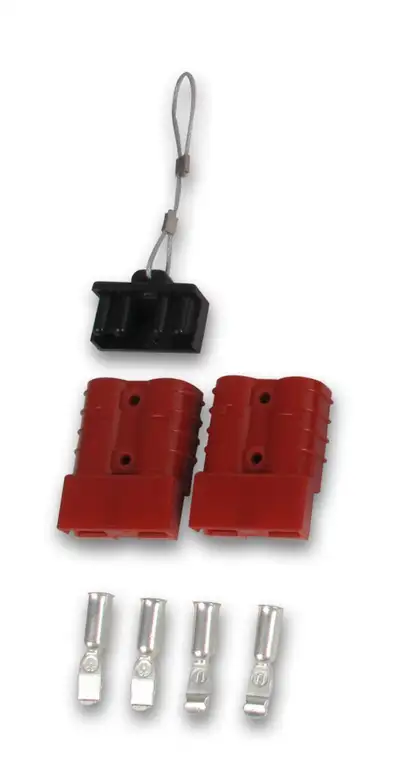 Bulldog Winch Quick Connect Set 50A 6AWG Includes Dust Cover W/Wire Tether Bulldog Winch