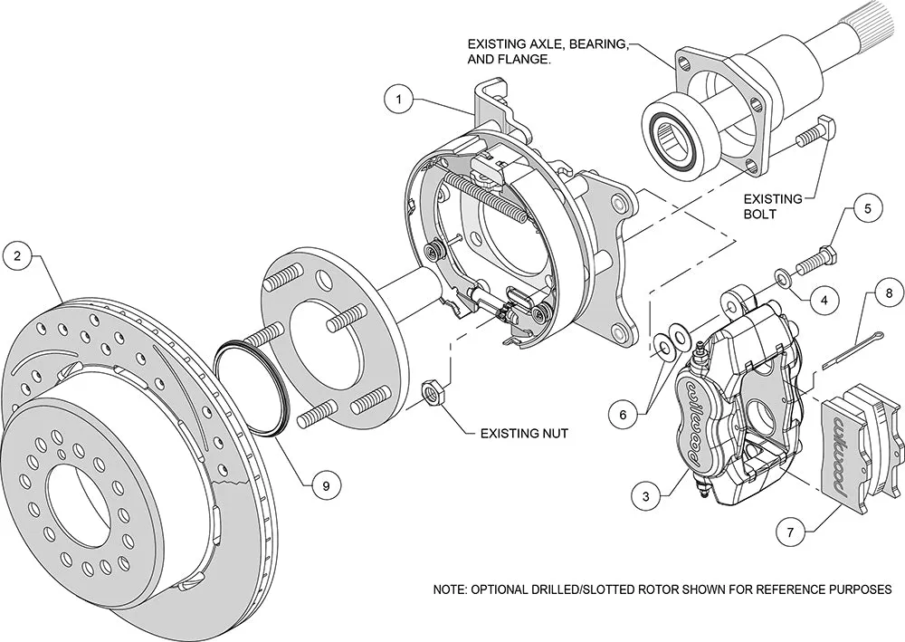 1964 - 1974 Buick, Chevrolet, Oldsmobile, Pontiac Forged Dynalite Rear Parking Brake Kit - 140-7141 product image