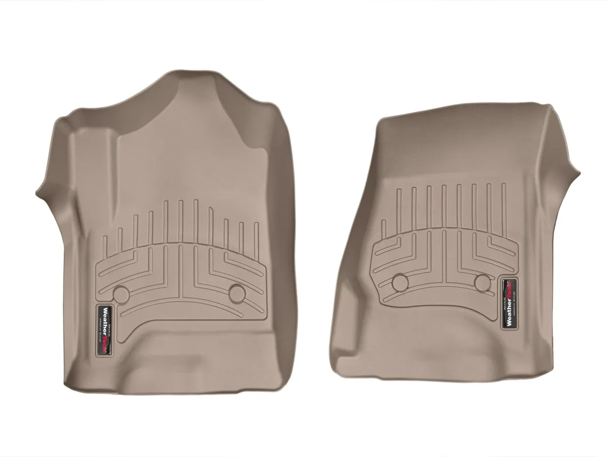 Tan Front FloorLiner Chevrolet Silverado 1500 2014 + Fits Crew Cab and Double Cab; does not fit models with floor-mounted 4x4 shifter product image