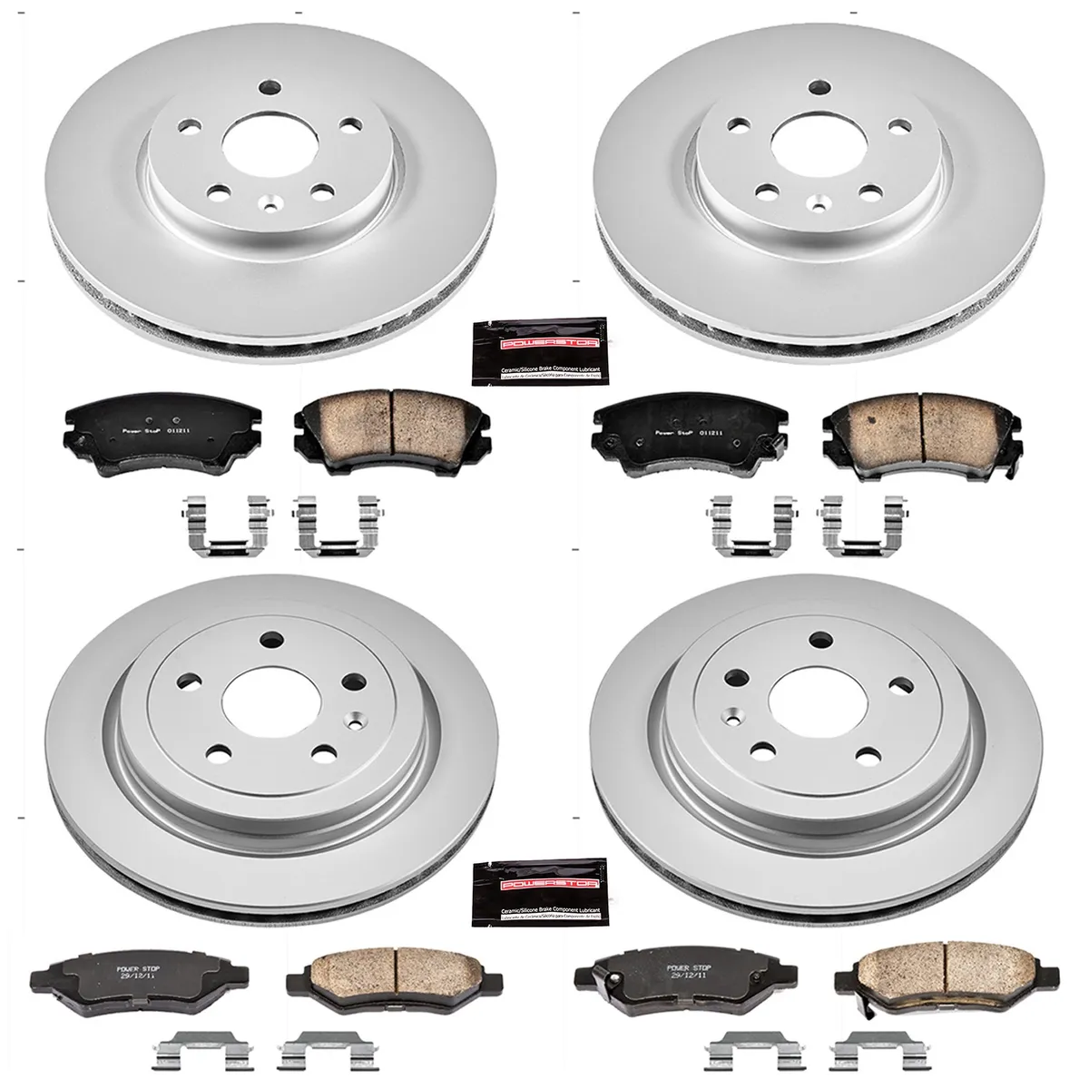 Z17 Geomet Coated Rotor Kit: Genuine Geomet Fully Coated Rotors; Ceramic Pads W/Hardware product image