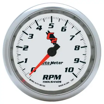 AutoMeter Gauge, Tachometer, 3 3/8", 10k RPM, In-Dash, C2