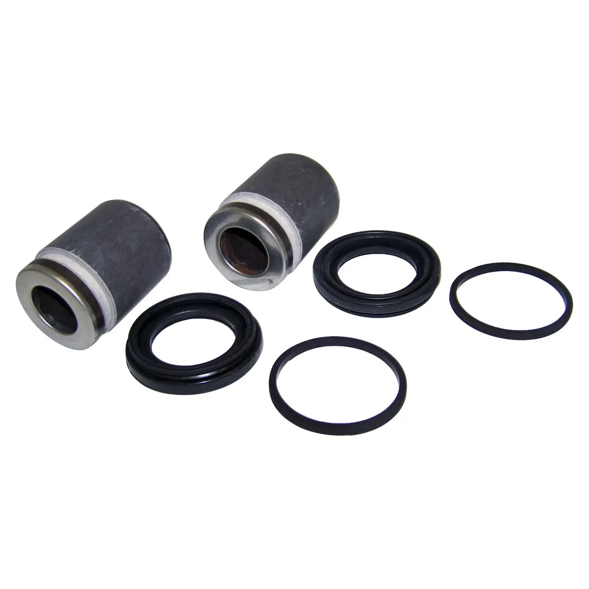Crown Automotive Jeep Replacement Brake Caliper Repair Kit; Front; w/Akebono Calipers-Silver; Incl. 2 Pistons/2 Boots/2 Seals;