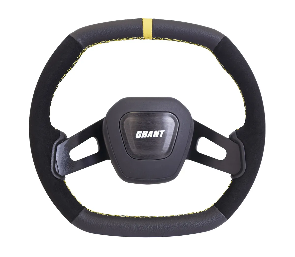 C8 Performance Steering Wheel; Yellow Center Stripe; product image