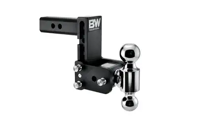 B&W Trailer B&W Hitches Tow & Stow 2in Dual Ball Receiver Hitch, Black, 5in Drop-5.5in Rise