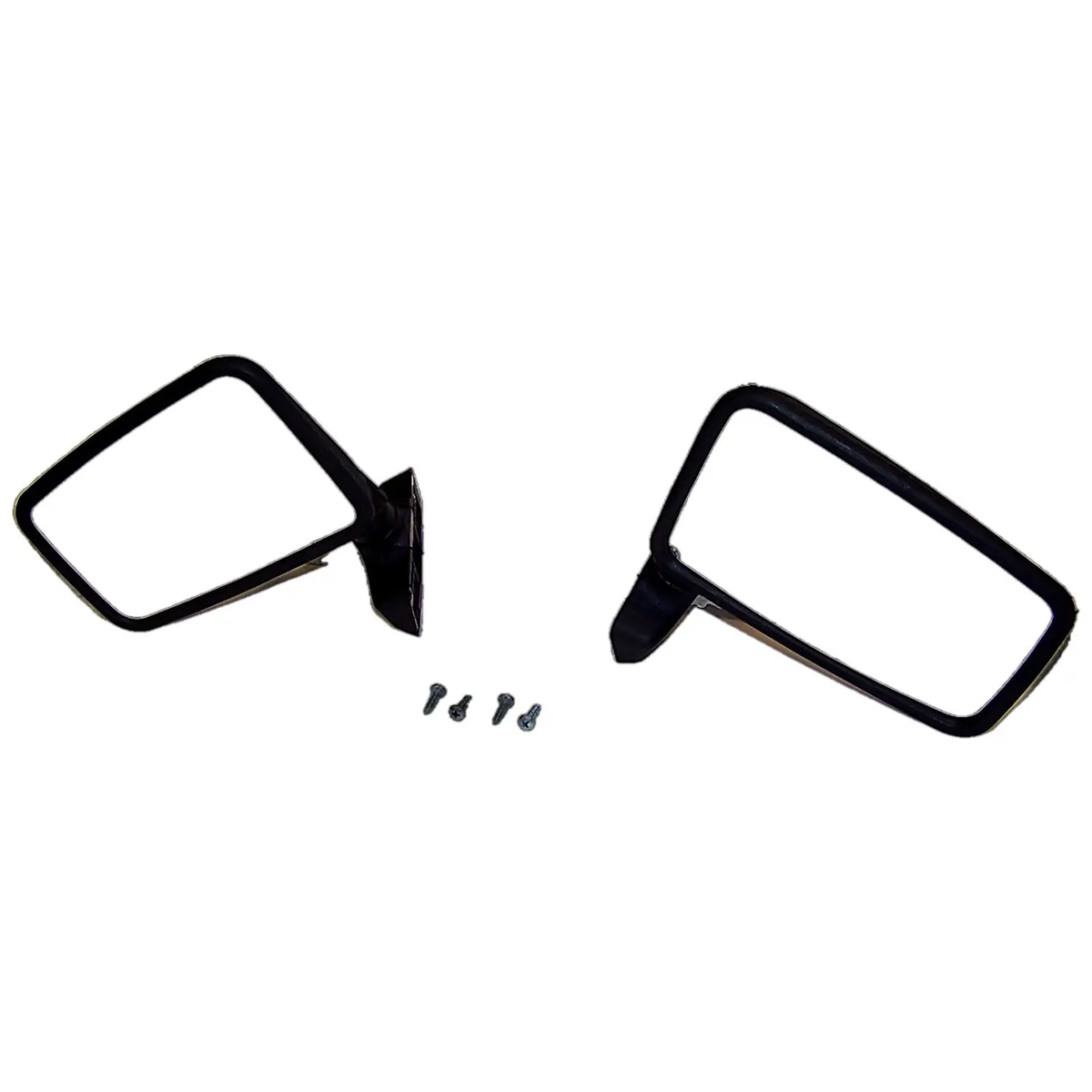 1987-1990 Cherokee XJ Non Remote Mirrors (Small); Includes Left & Right 1987-1990 Comanche MJ Non Remote Mirrors (Small); Includes Left & Right 1987-1993 Wrangler YJ w/ Full Hard Doors; Includes Left & Right product image