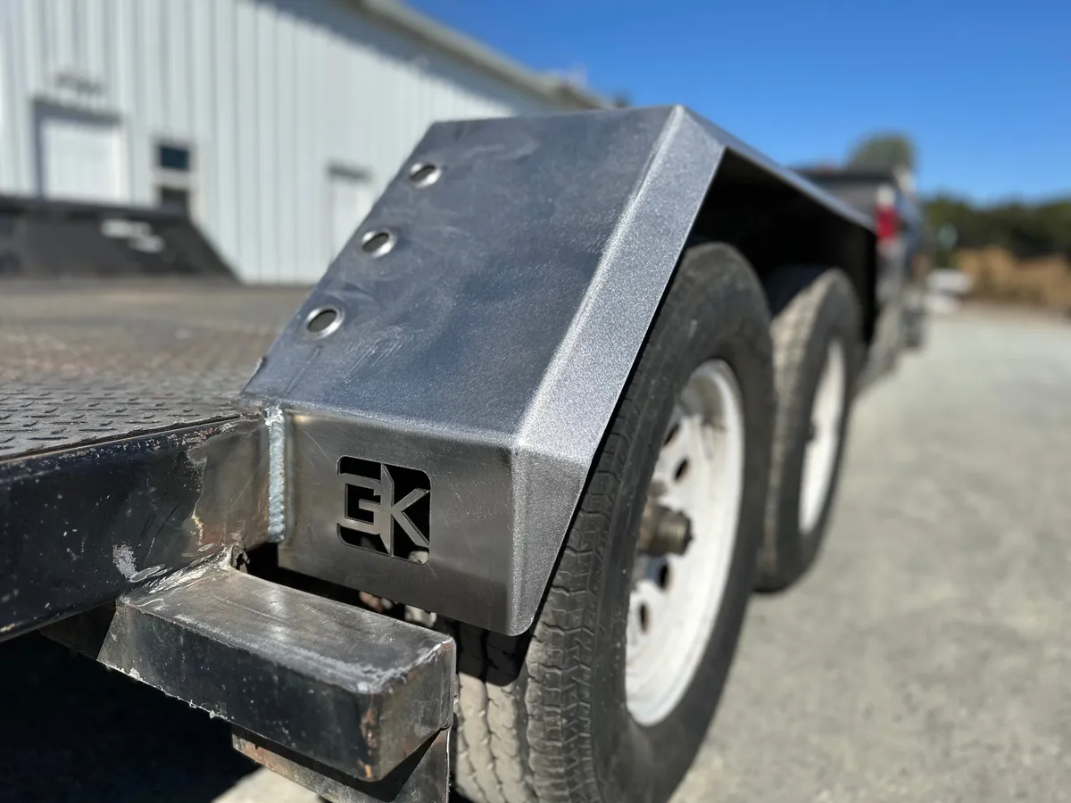 Heavy Duty Weld on DIY Drive Over Trailer Fender Kit Bare Steel - Pair product image