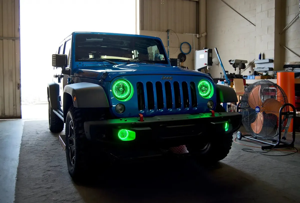 ORACLE Lighting 2007-2017 Jeep Wrangler JK LED Surface Mount Headlight Halo Kit product image