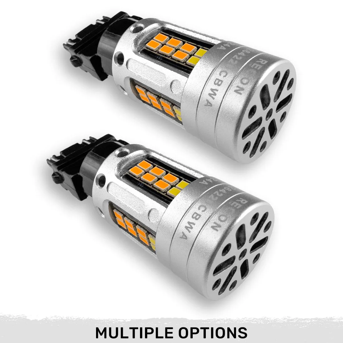 3157 Dual Color Switchback LED Bulbs w White Running Lights Amber Turn Signals Can Bus Compatible Eliminates Hyper Flash - White Amber Two Bulbs Per Package product image