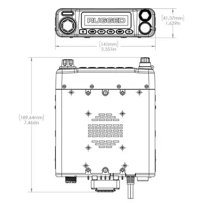 Rugged Radios Radio Kit Plus - Rambler G4 High Power GMRS Mobile Radio Kit with External Speaker