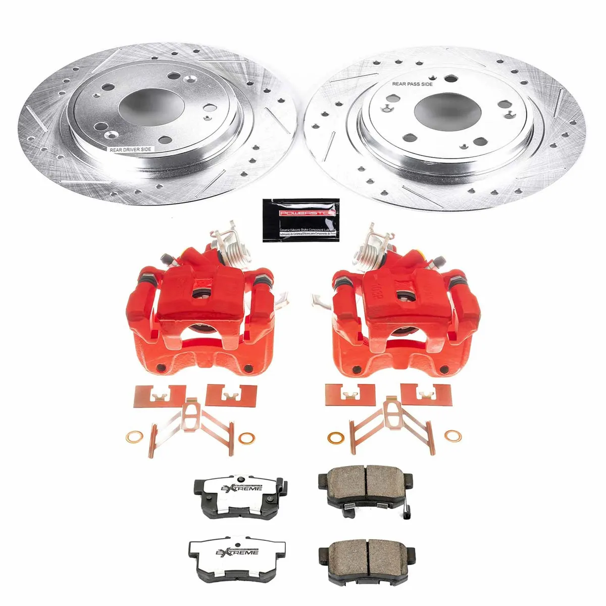 Z26 Street Warrior Upgrade Kit: Drilled/Slotted Rotors; Carbon-Fiber Ceramic Pads; Powder Coated Calipers product image