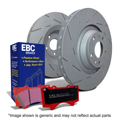 EBC Brakes S15 Kit Extra Duty and USR Rotors; Front; FMSI Pad No. D1080; Vented; 5 Bolt Holes; 327mm Dia.; 53mm Height; 30mm Thick; 72mm Center Hole Dia.;