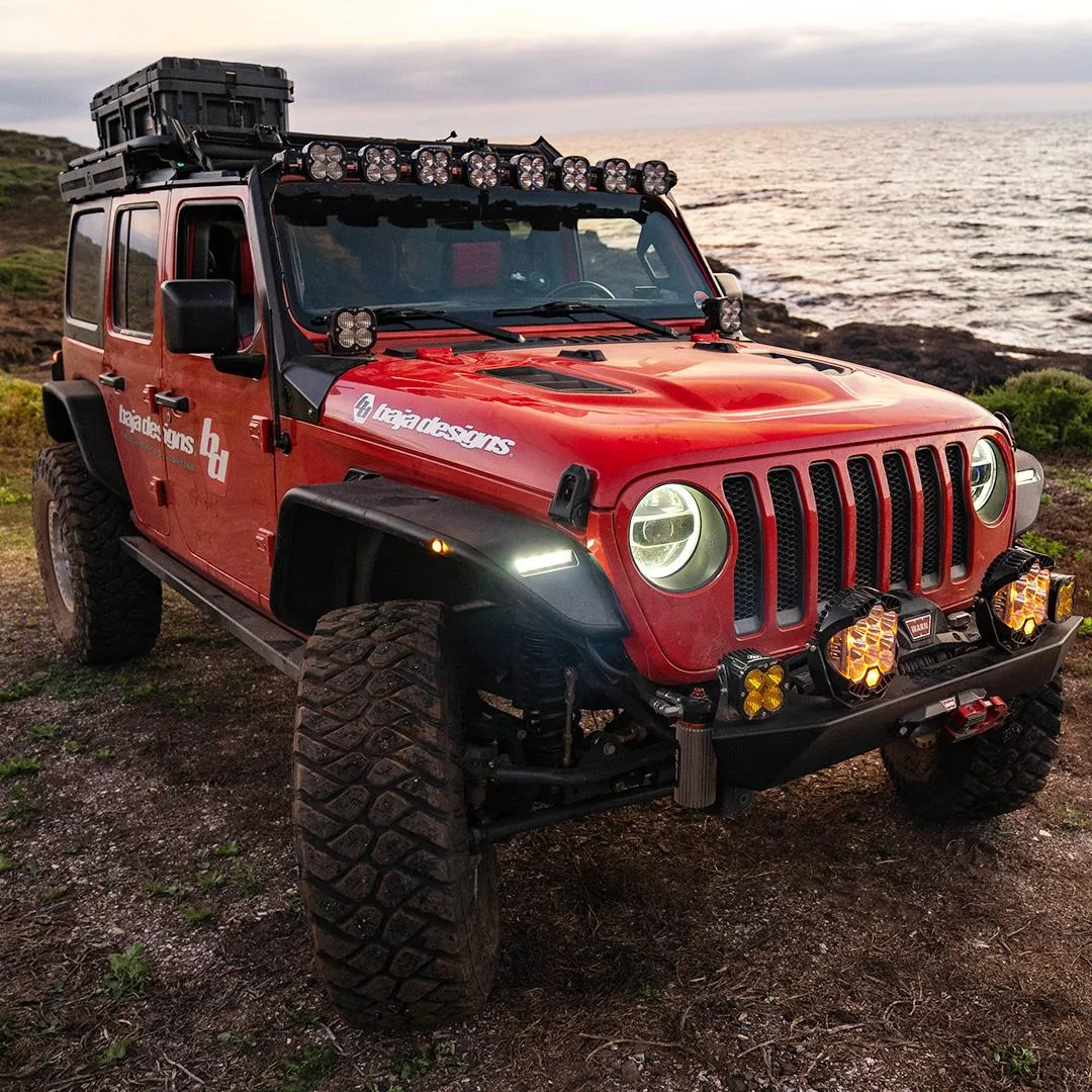 Jeep JL/JT Roof Bar LED Light Kit 8 XL Linkable w/Upfitter Baja Designs product image